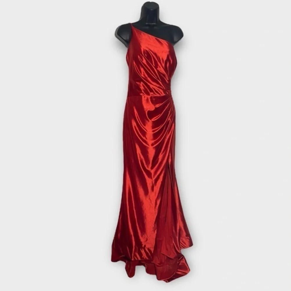 sherri hill one shoulder red dress Sherri Hill 55261